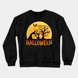 Halloween Cat - Spooky Horror Crewneck Sweatshirt